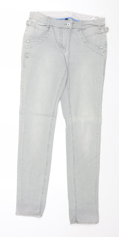Womens UK Size 32 in Cecil Regular Fit Skinny Grey Jeans