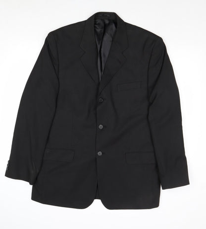 Mens UK Size 42 Butler & Webb Regular Black Suit Jacket