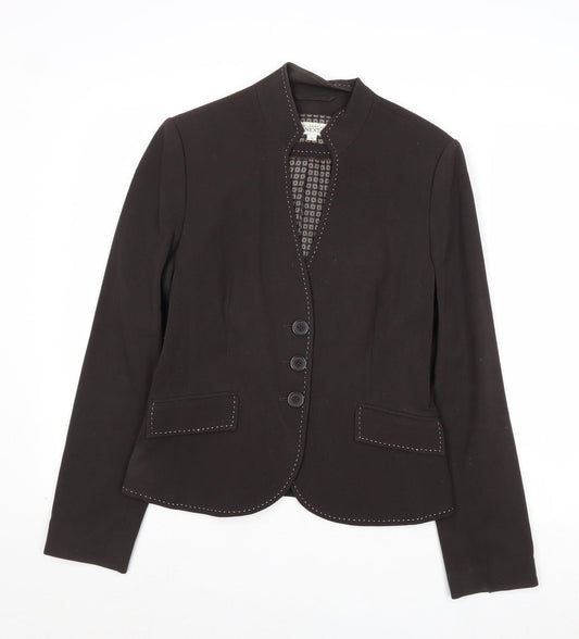 NEXT Womens Black Polyester Jacket Blazer Size 10