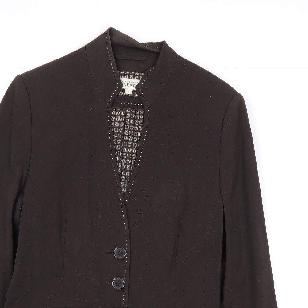 NEXT Womens Black Polyester Jacket Blazer Size 10