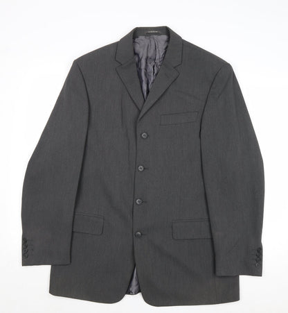 Mens UK Size 40 River Island Regular Grey Suit Jacket