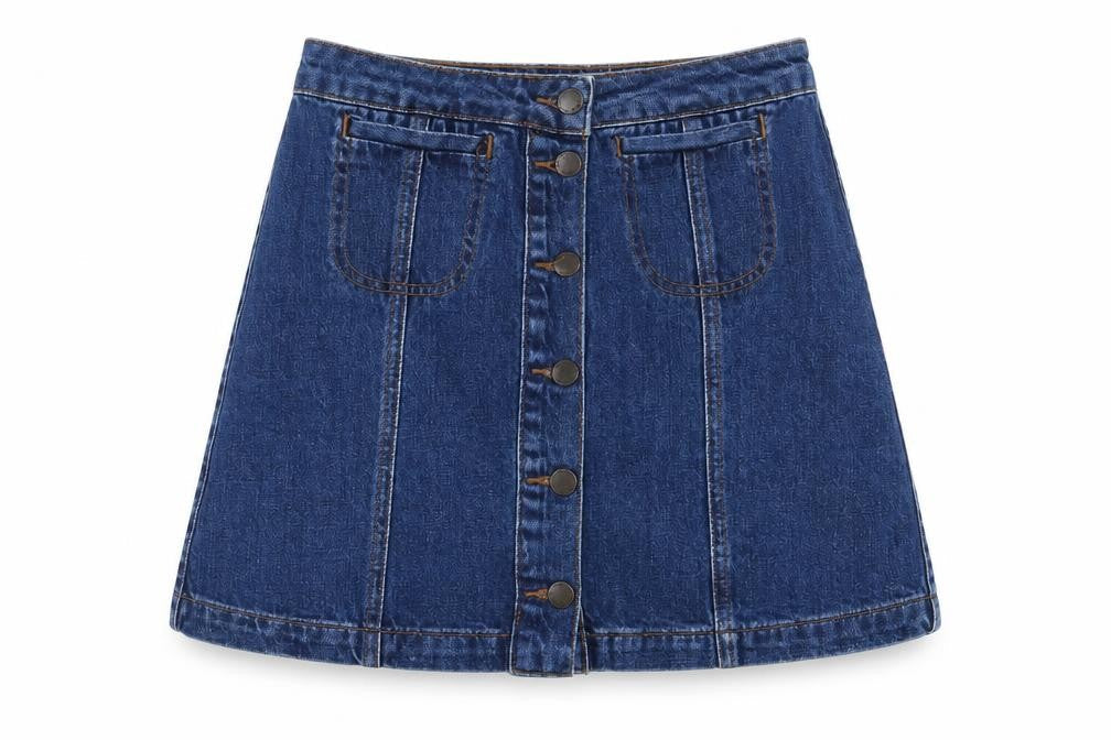 Womens UK Size 26 in Topshop A-Line Denim Skirt