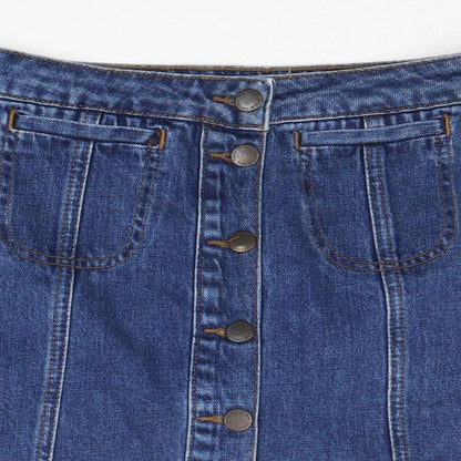 Womens UK Size 26 in Topshop A-Line Denim Skirt
