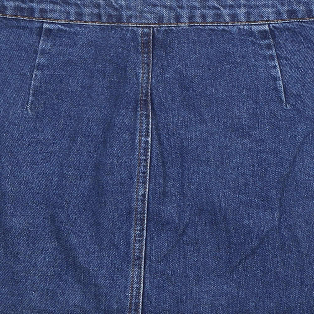Womens UK Size 26 in Topshop A-Line Denim Skirt