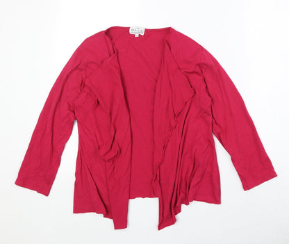 The Masai Womens Pink V-Neck Viscose Cardigan Jumper Size M - Open