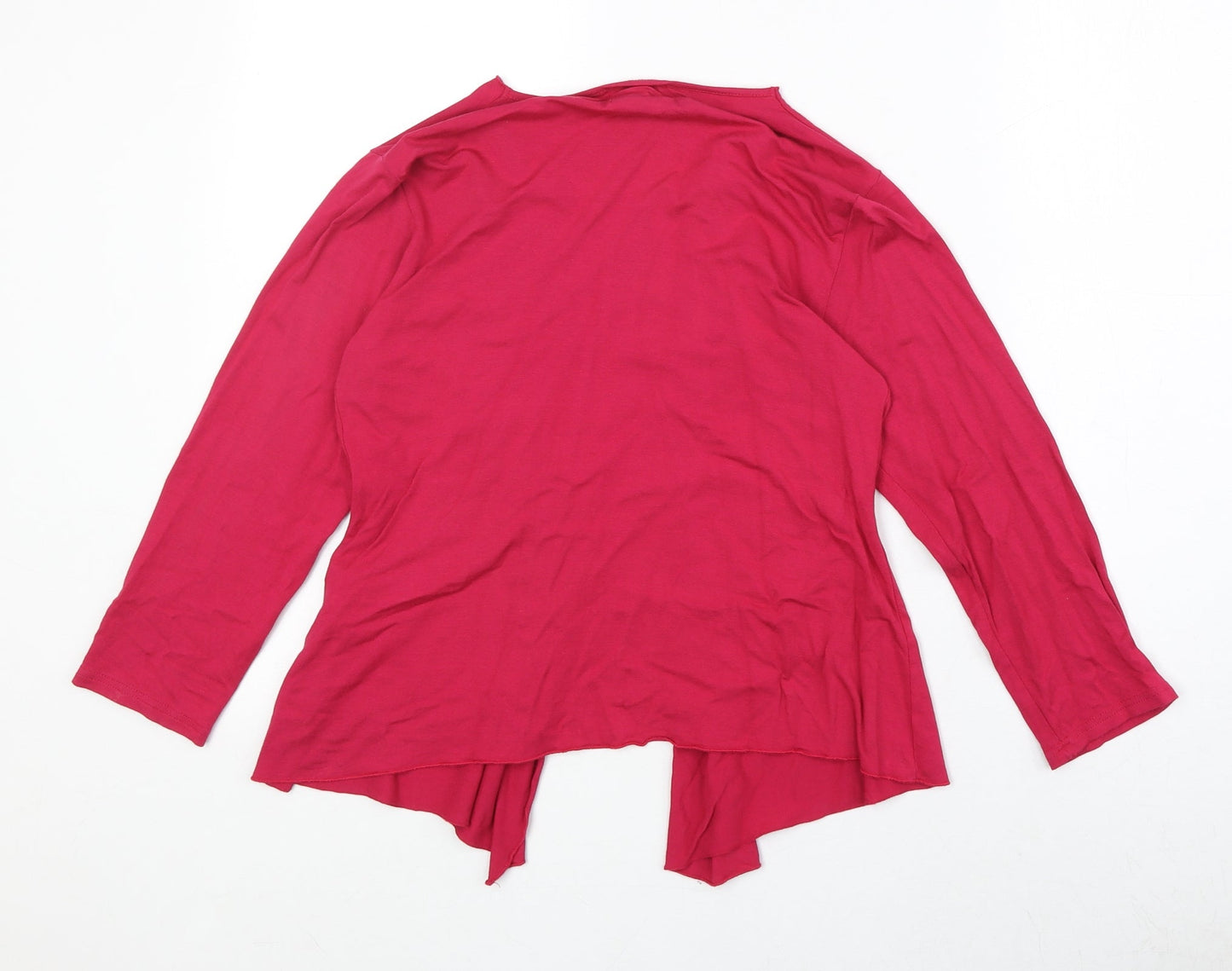 The Masai Womens Pink V-Neck Viscose Cardigan Jumper Size M - Open