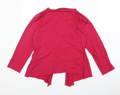 The Masai Womens Pink V-Neck Viscose Cardigan Jumper Size M - Open