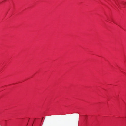 The Masai Womens Pink V-Neck Viscose Cardigan Jumper Size M - Open