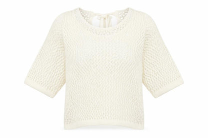 Kappahl Womens Ivory Scoop Neck Acrylic Pullover Jumper Size 16