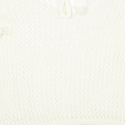 Kappahl Womens Ivory Scoop Neck Acrylic Pullover Jumper Size 16