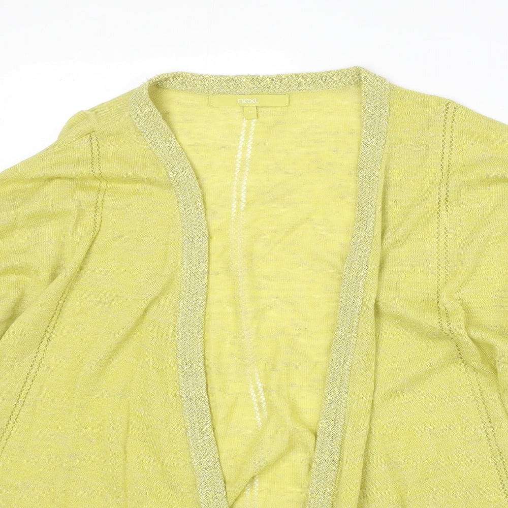 Womens UK Size 12 NEXT Yellow Cardigan Jumper
