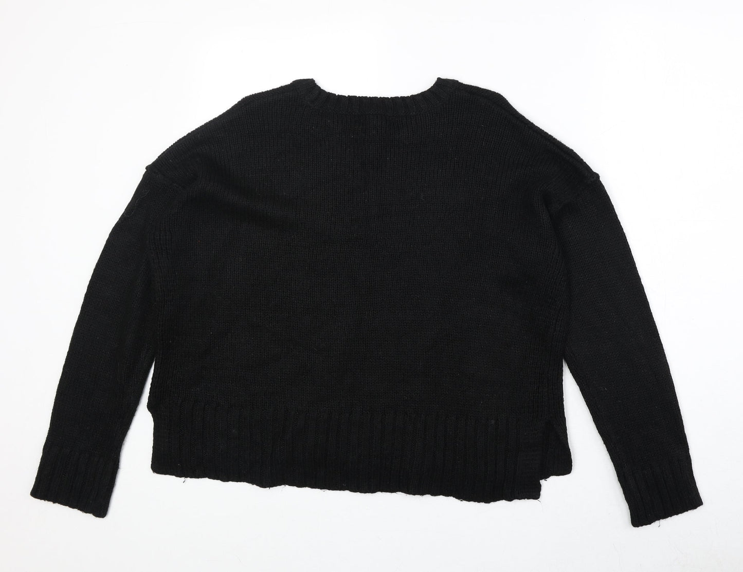 Womens UK Size S New Look Black Pullover Jumper