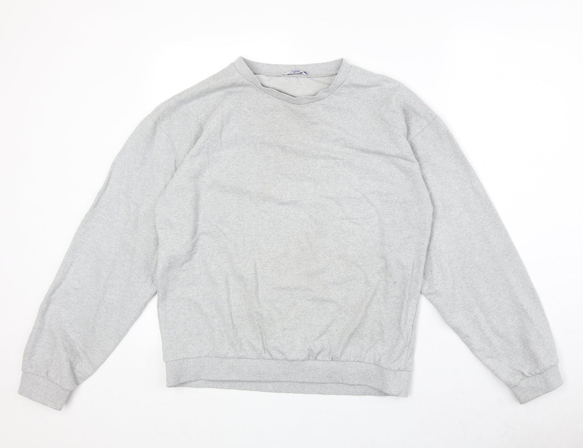 Jetty Womens Grey Cotton Pullover Sweatshirt Size M Pullover