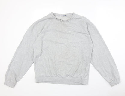 Jetty Womens Grey Cotton Pullover Sweatshirt Size M Pullover