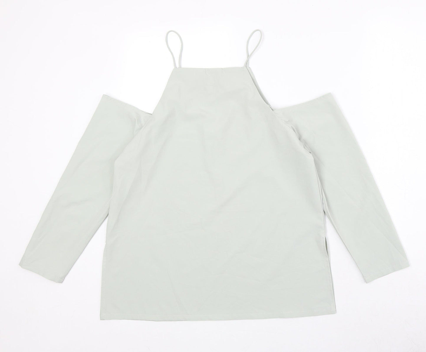 Womens UK Size 10 Lola May Green Basic Blouse