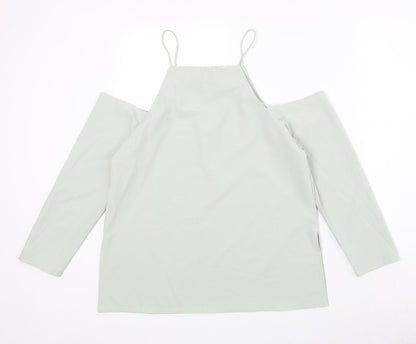 Womens UK Size 10 Lola May Green Basic Blouse