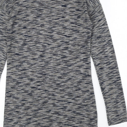 Topshop Womens Multicoloured Geometric Viscose Jumper Dress Size 8 High Neck Pullover