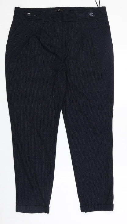 Womens UK Size 14 NEXT Regular Fit Dress Pants Blue Trousers