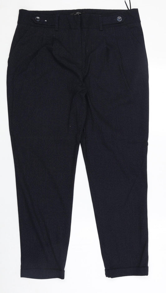 Womens UK Size 14 NEXT Regular Fit Dress Pants Blue Trousers