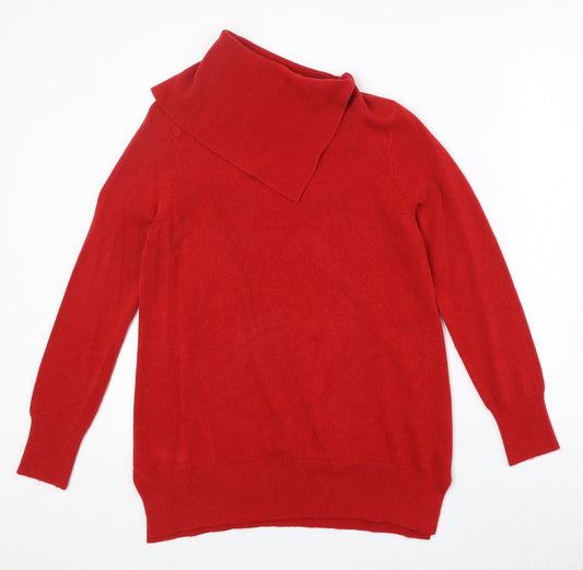 Womens UK Size 12 M&Co Red Pullover Jumper
