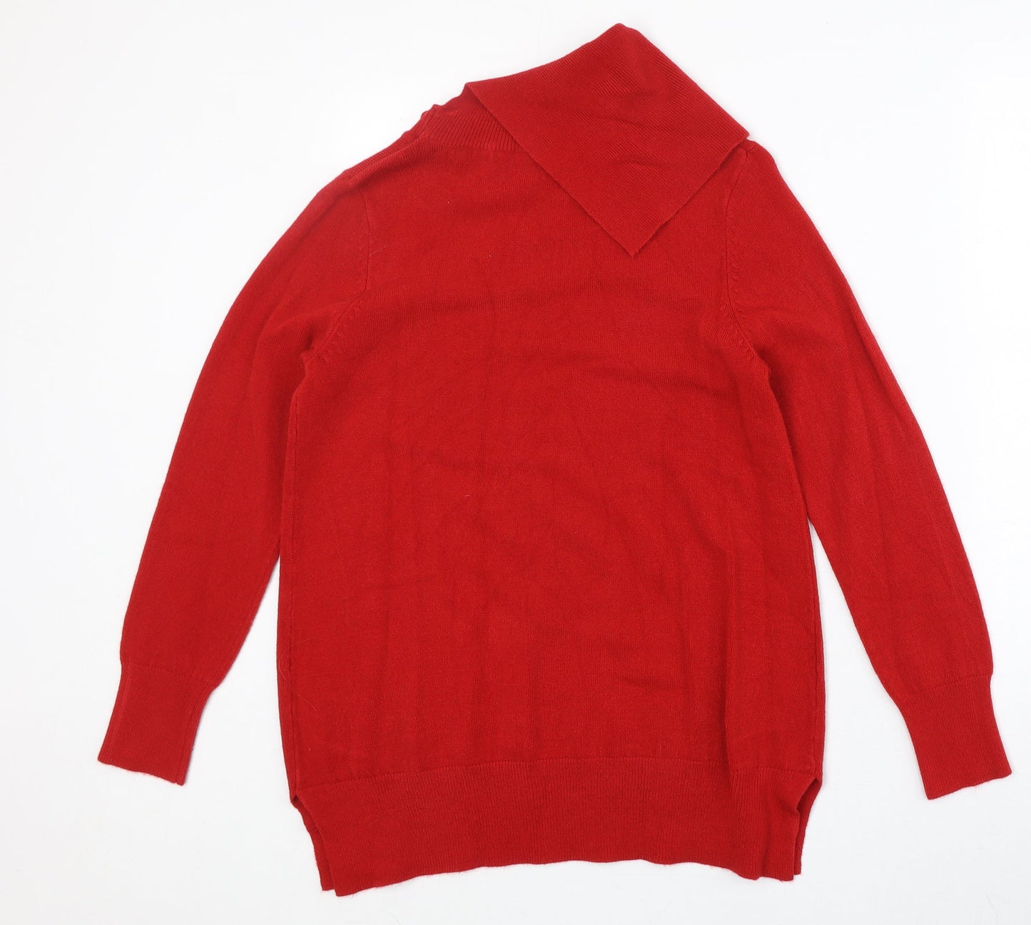 Womens UK Size 12 M&Co Red Pullover Jumper
