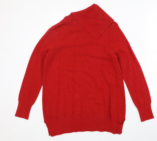 Womens UK Size 12 M&Co Red Pullover Jumper