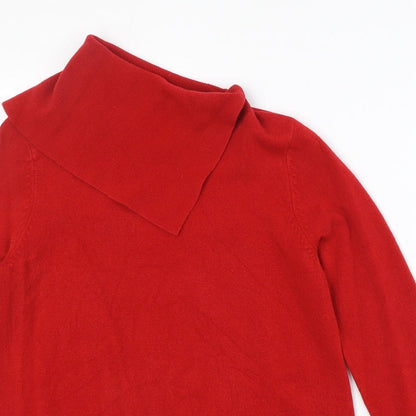 Womens UK Size 12 M&Co Red Pullover Jumper