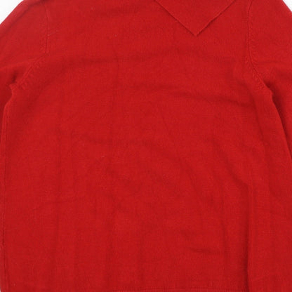 Womens UK Size 12 M&Co Red Pullover Jumper