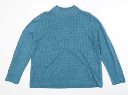 Womens UK Size L Bonmarché Blue Pullover Jumper