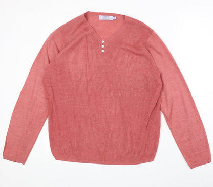 Womens UK Size M EWM Pink Pullover Jumper