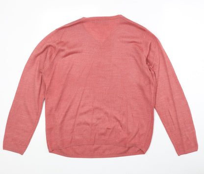 Womens UK Size M EWM Pink Pullover Jumper