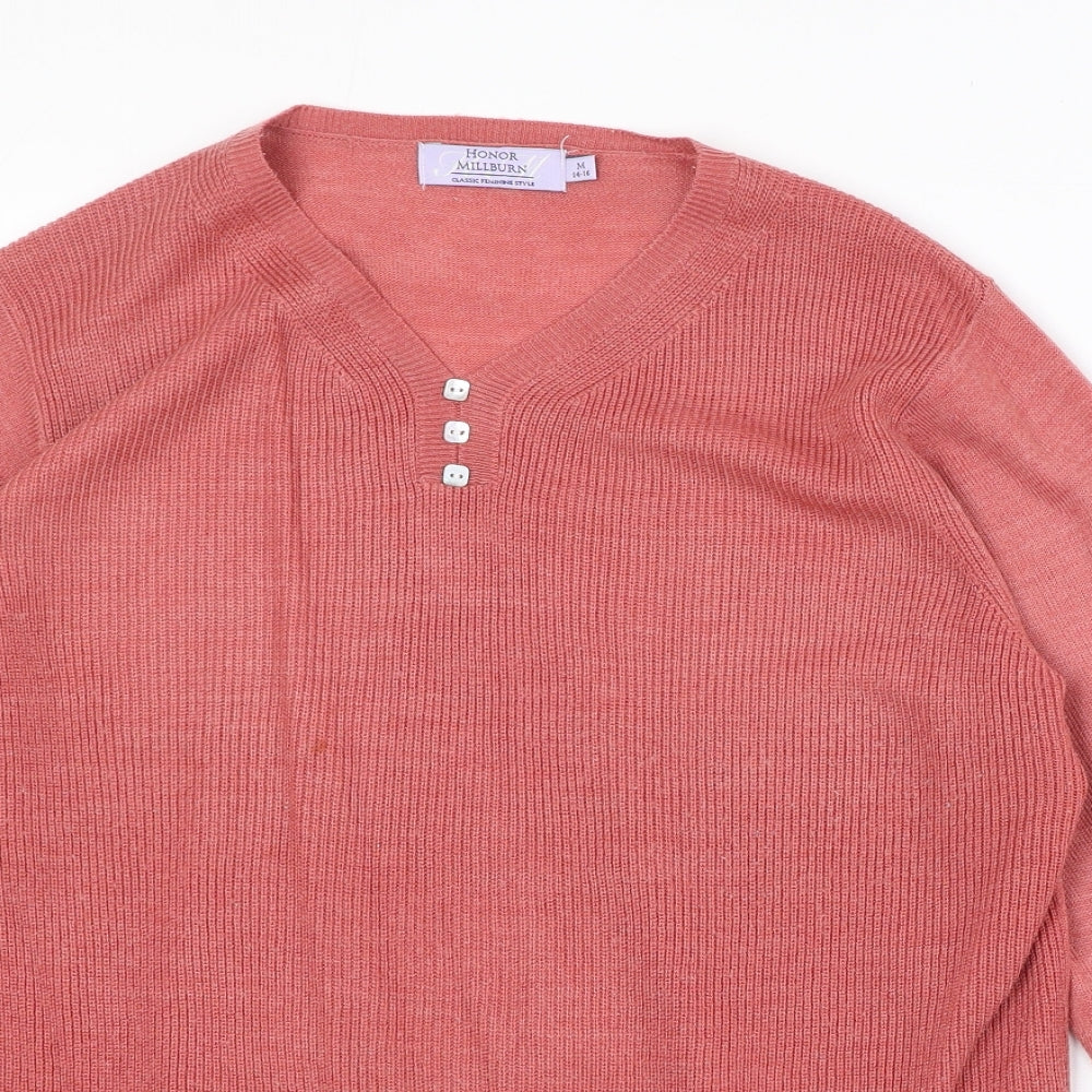 Womens UK Size M EWM Pink Pullover Jumper