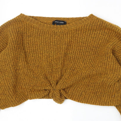 Womens UK Size M New Look Yellow Pullover Jumper