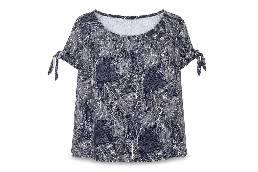 Womens UK Size 14 M&Co Blue Basic T-Shirt
