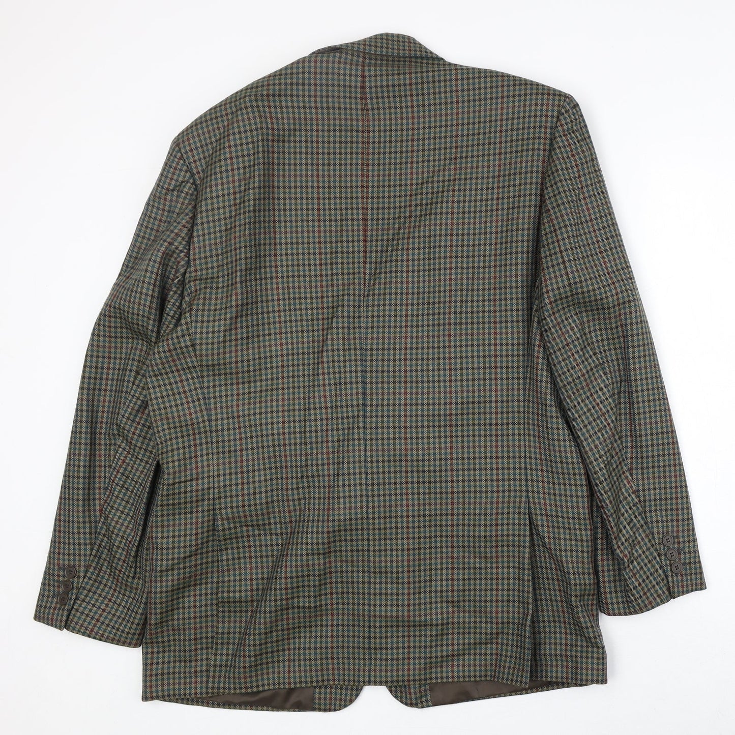 Greenwood Classic Mens Multicoloured Geometric Wool Jacket Blazer Size 42 Regular