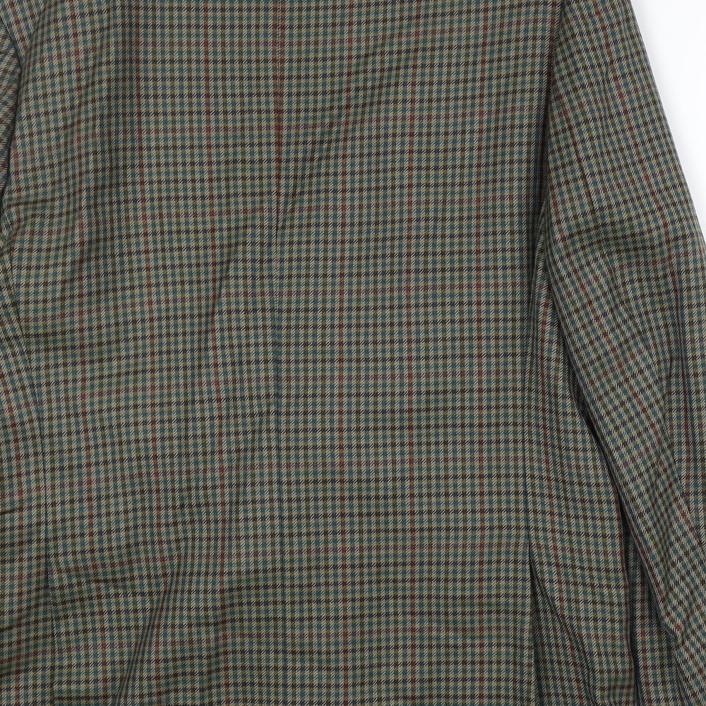 Greenwood Classic Mens Multicoloured Geometric Wool Jacket Blazer Size 42 Regular