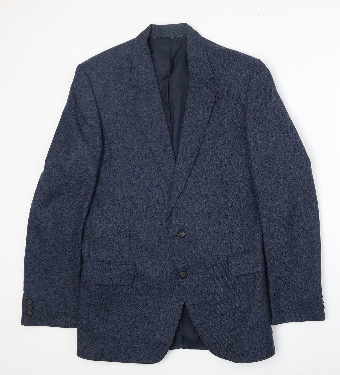 Centar Mens Blue Polyester Jacket Suit Jacket Size 44 Regular