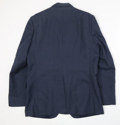 Centar Mens Blue Polyester Jacket Suit Jacket Size 44 Regular