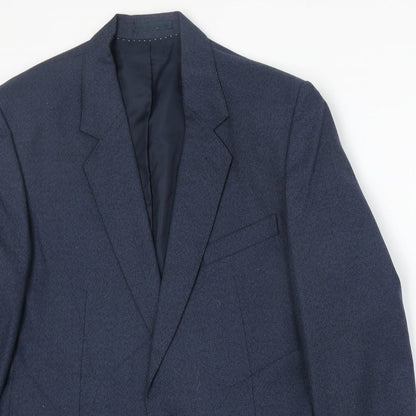 Centar Mens Blue Polyester Jacket Suit Jacket Size 44 Regular