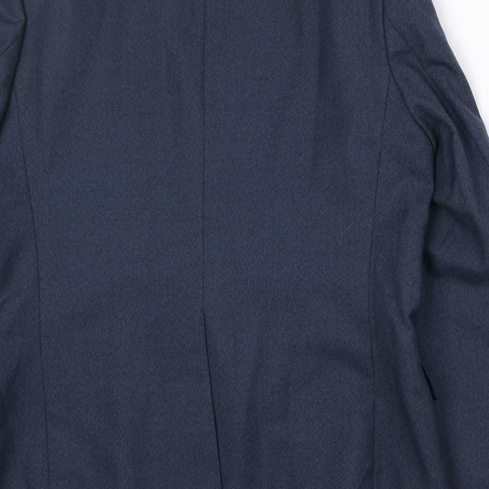 Centar Mens Blue Polyester Jacket Suit Jacket Size 44 Regular