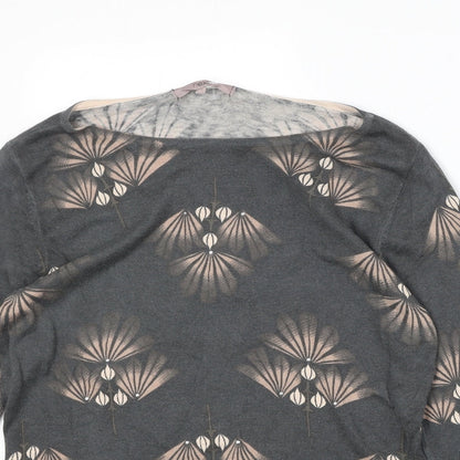 NEXT Womens Green Boat Neck Geometric Cotton Pullover Jumper Size 10