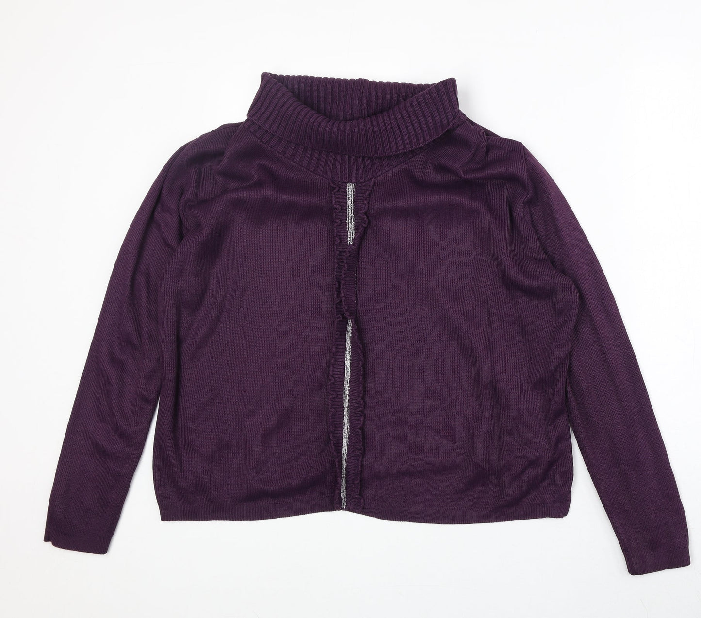 Victoria Eve Womens Purple Roll Neck Acrylic Pullover Jumper Size XL