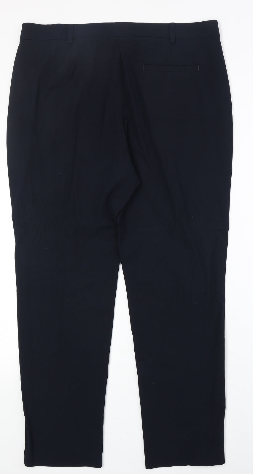 Womens UK Size 14 Marks and Spencer Regular Fit Dress Pants Blue Trousers