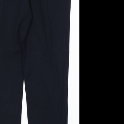 Womens UK Size 14 Marks and Spencer Regular Fit Dress Pants Blue Trousers