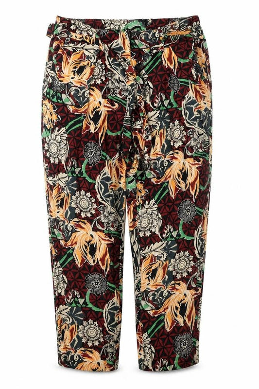 Womens UK Size 8 River Island Regular Fit Cropped Multicoloured Trousers