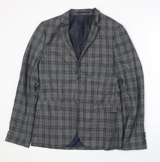 Mens UK Size 38 Topman Regular Grey Suit Jacket