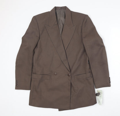 Womens UK Size 12 Classic Regular Brown Suit Jacket