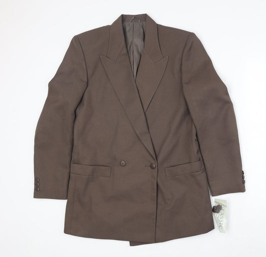 Womens UK Size 12 Classic Regular Brown Suit Jacket