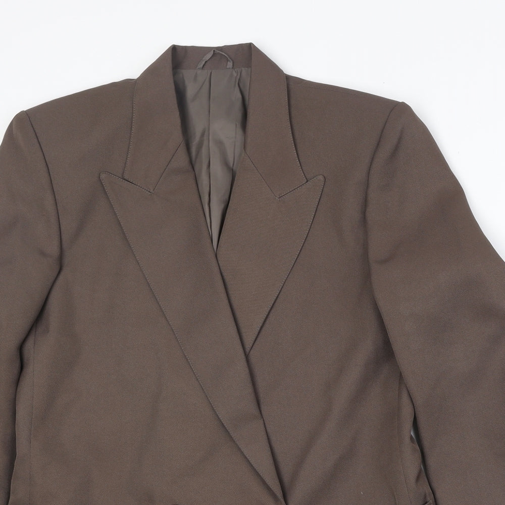 Womens UK Size 12 Classic Regular Brown Suit Jacket