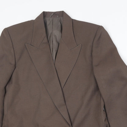 Womens UK Size 12 Classic Regular Brown Suit Jacket